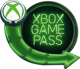 Xbox Game Pass logo with group of game characters